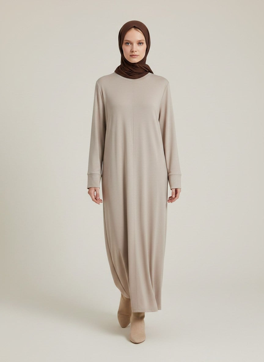 Thalia Soft Touch (OYSHO KUMAŞ )Tam Boy Elbise TAŞ