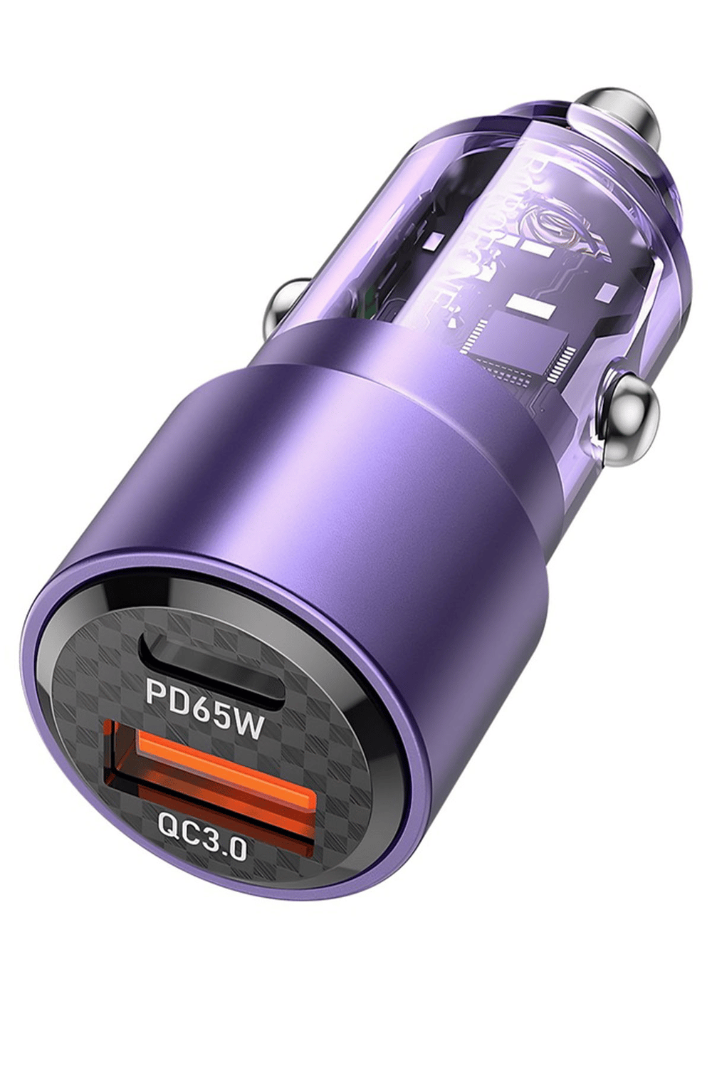 BOROFONE BZ20A 83W DUAL PORT PD65W+QC3.0 ARAÇ ŞARJ MOR