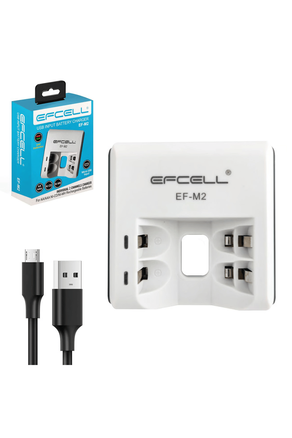 EFCELL M2 2Lİ PİL ŞARJ USB