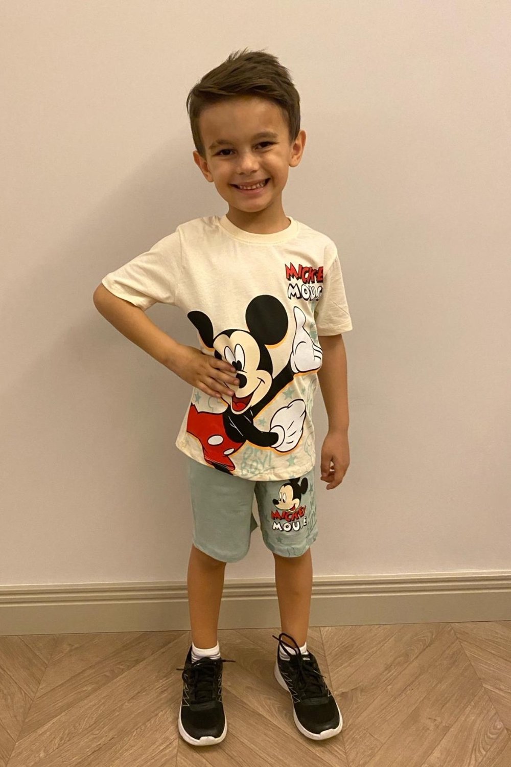 İkili Erkek Çocuk Şortlu Penye Mickey Takım
