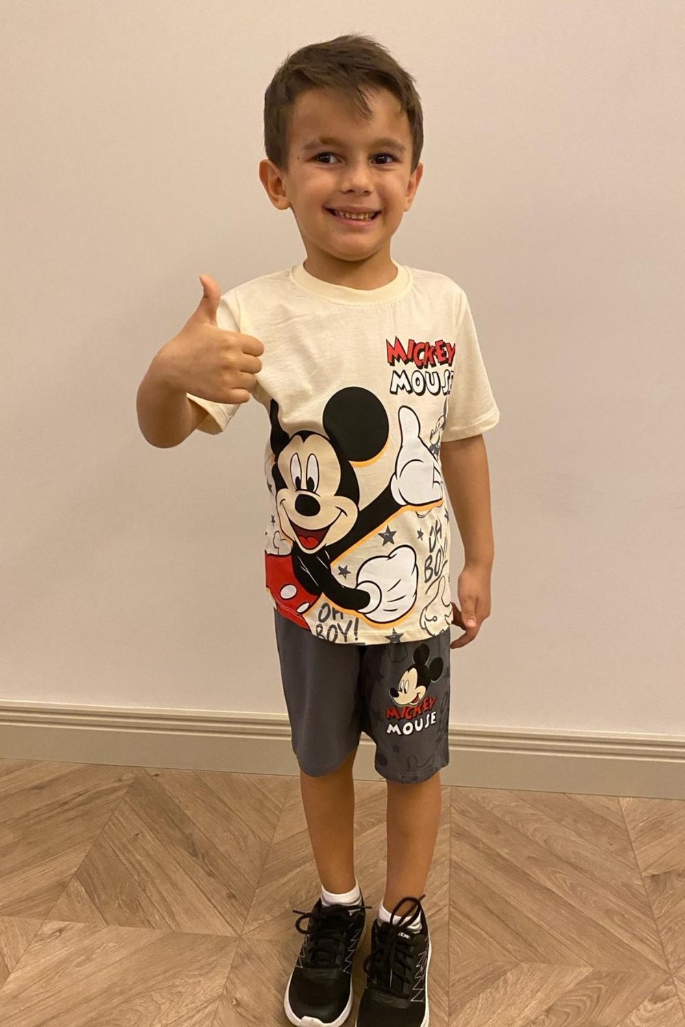 İkili Erkek Çocuk Şortlu Penye Mickey Takım