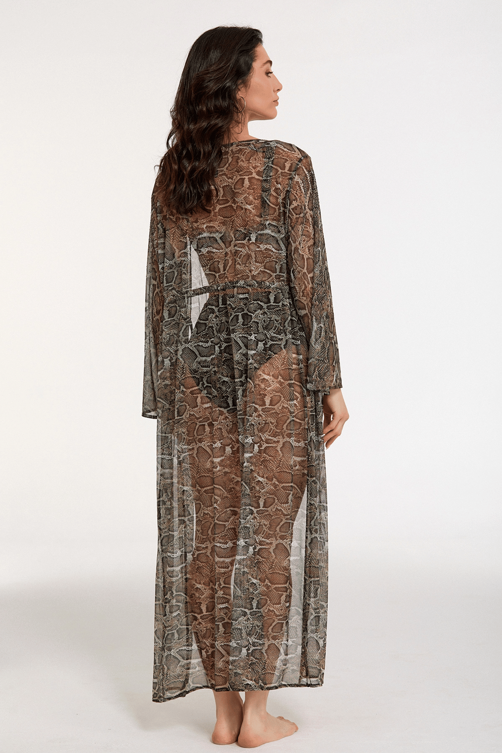 Argento 2106-3026 Kadın Önü Açık Uzun Kaftan