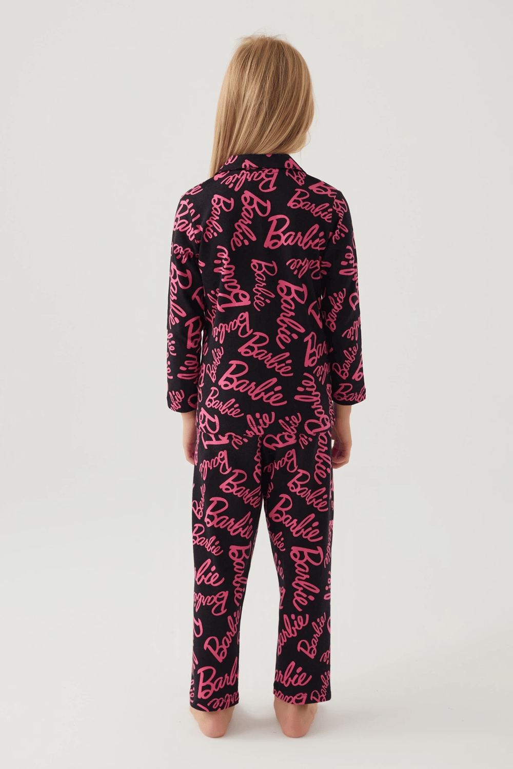 Barbie 1767-3 Kız Çocuk Gömlek Pijama Takımı