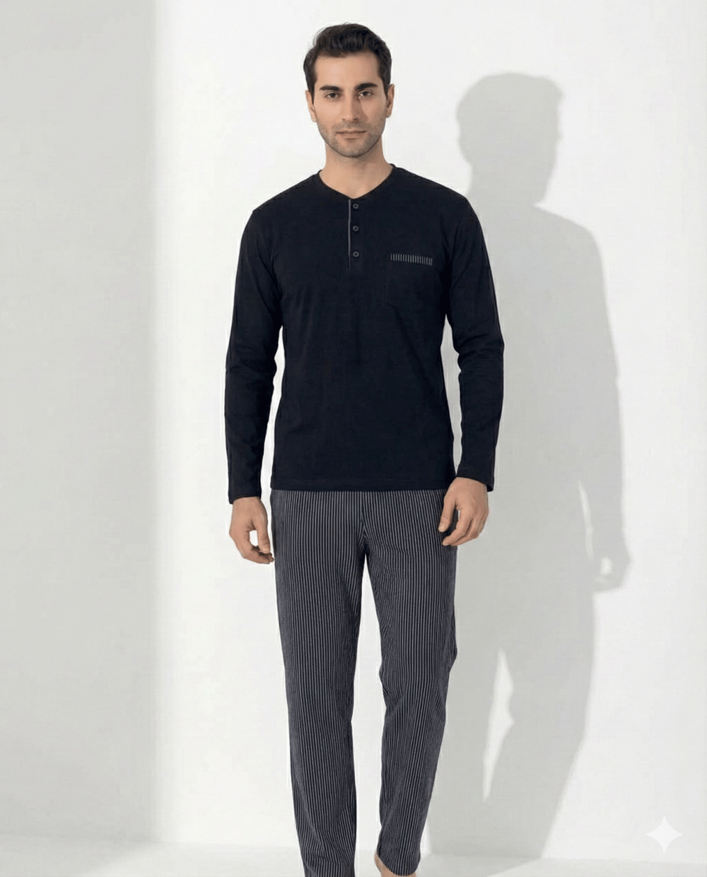 Boyraz 0404 Erkek Uzun Kol Pijama Takımı