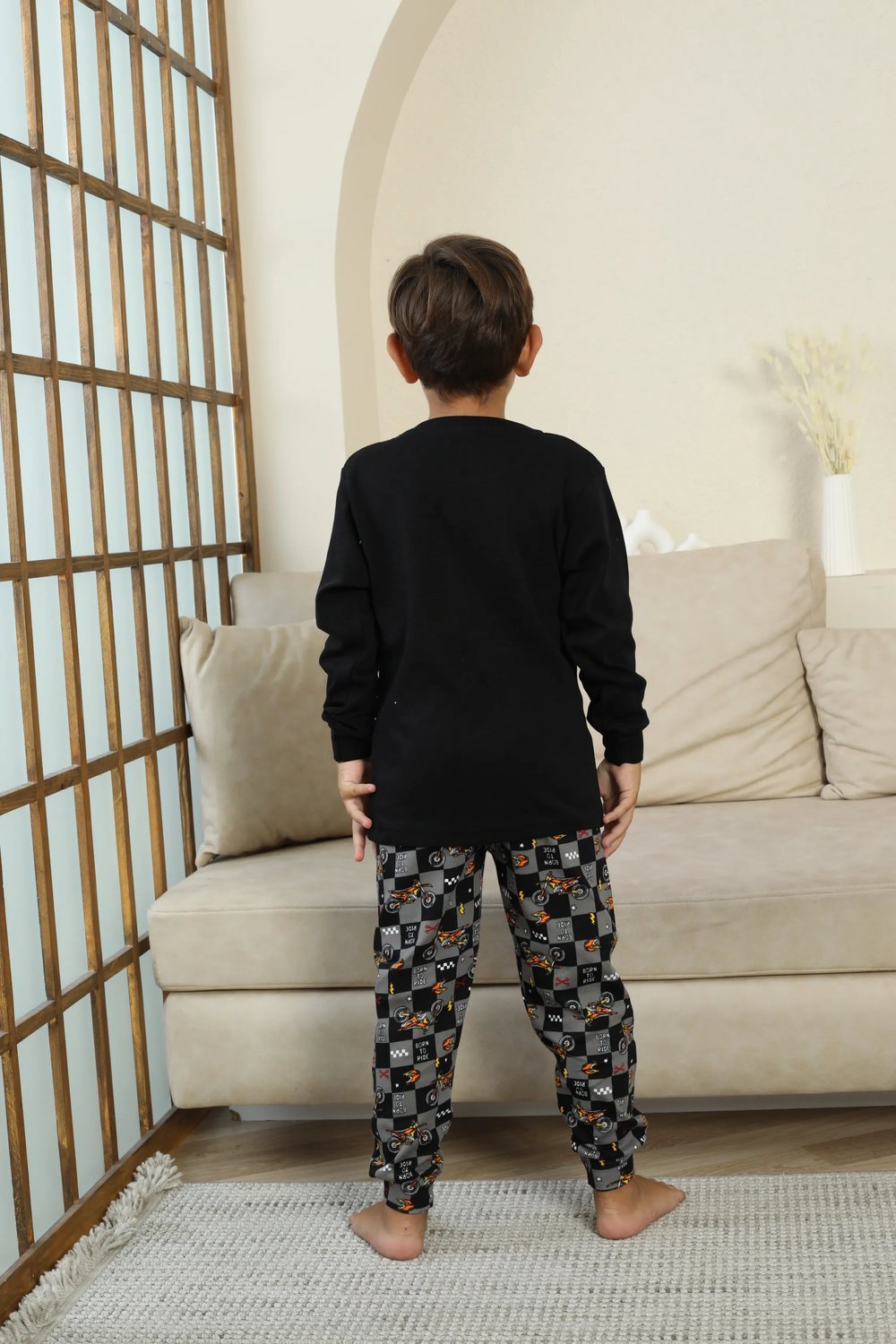 Kapitex 7101 Erkek Çocuk Uzun Kol Pijama Takımı