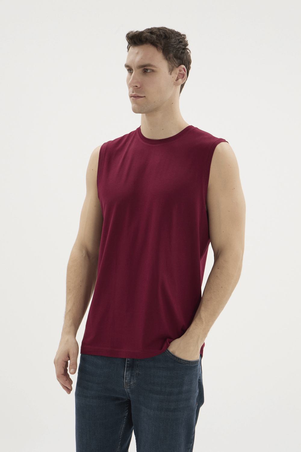 Kocabey T522 Erkek Sıfır Kol T-shirt