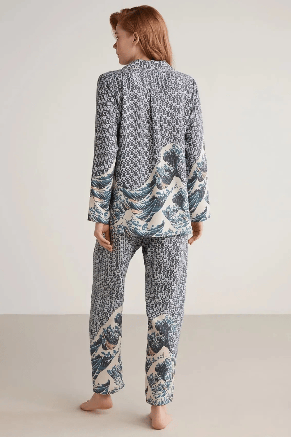 Nautıca W617 Kadın Uzun Kollu Önden Düğmeli Pijama Takımı