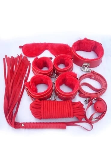 Nıghtlıght 8014 Fantezi 7'Li Kırbaç Ve Kelepçe Set