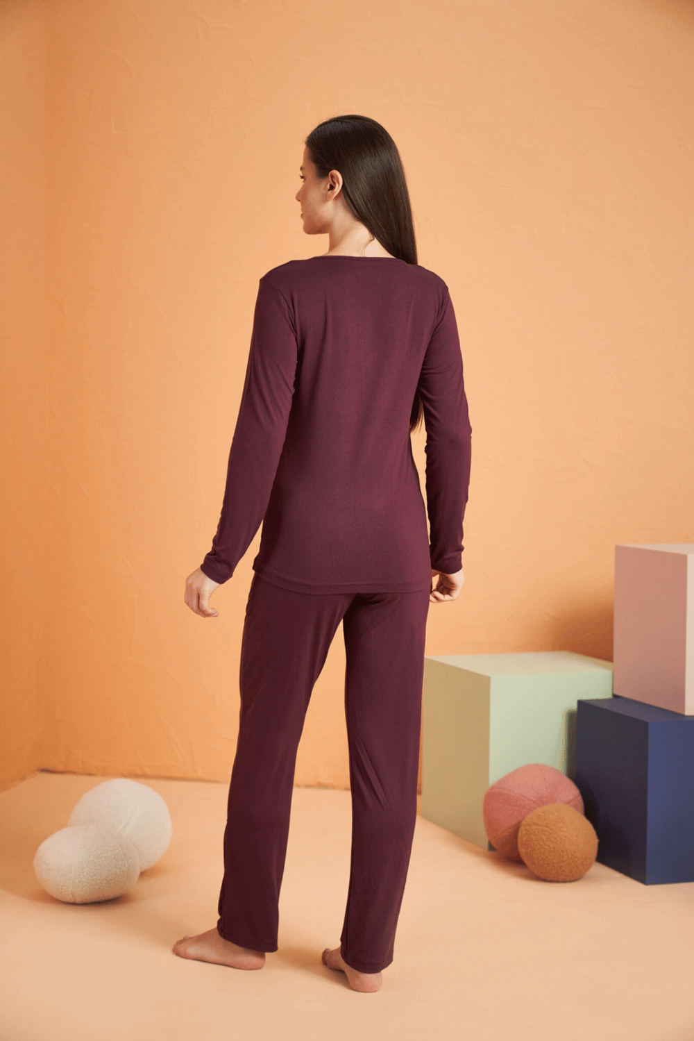 PJS 28048 Kadın Patlı Pijama Takım