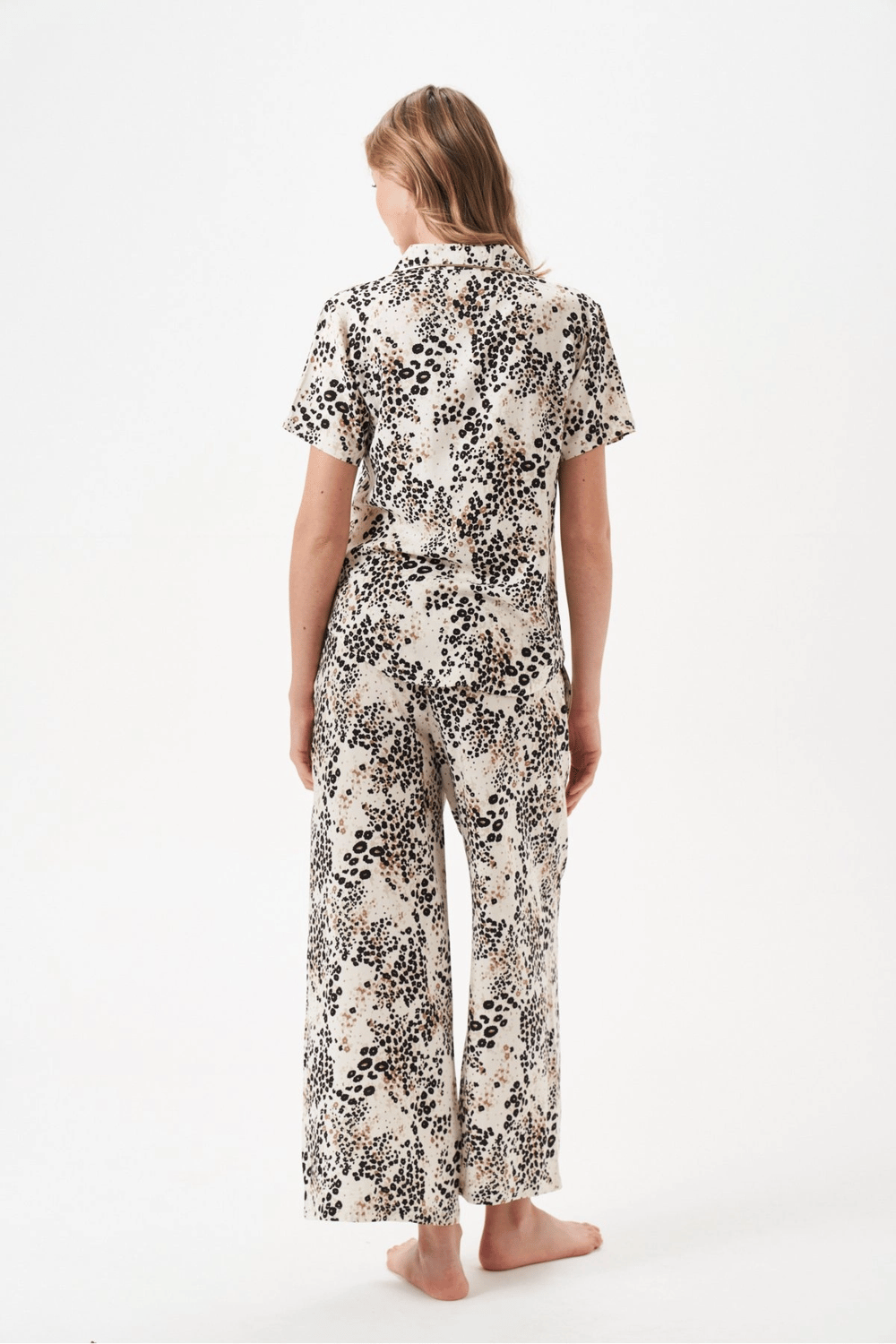 PJS 29049 Kadın Düğmeli Pijama Takım