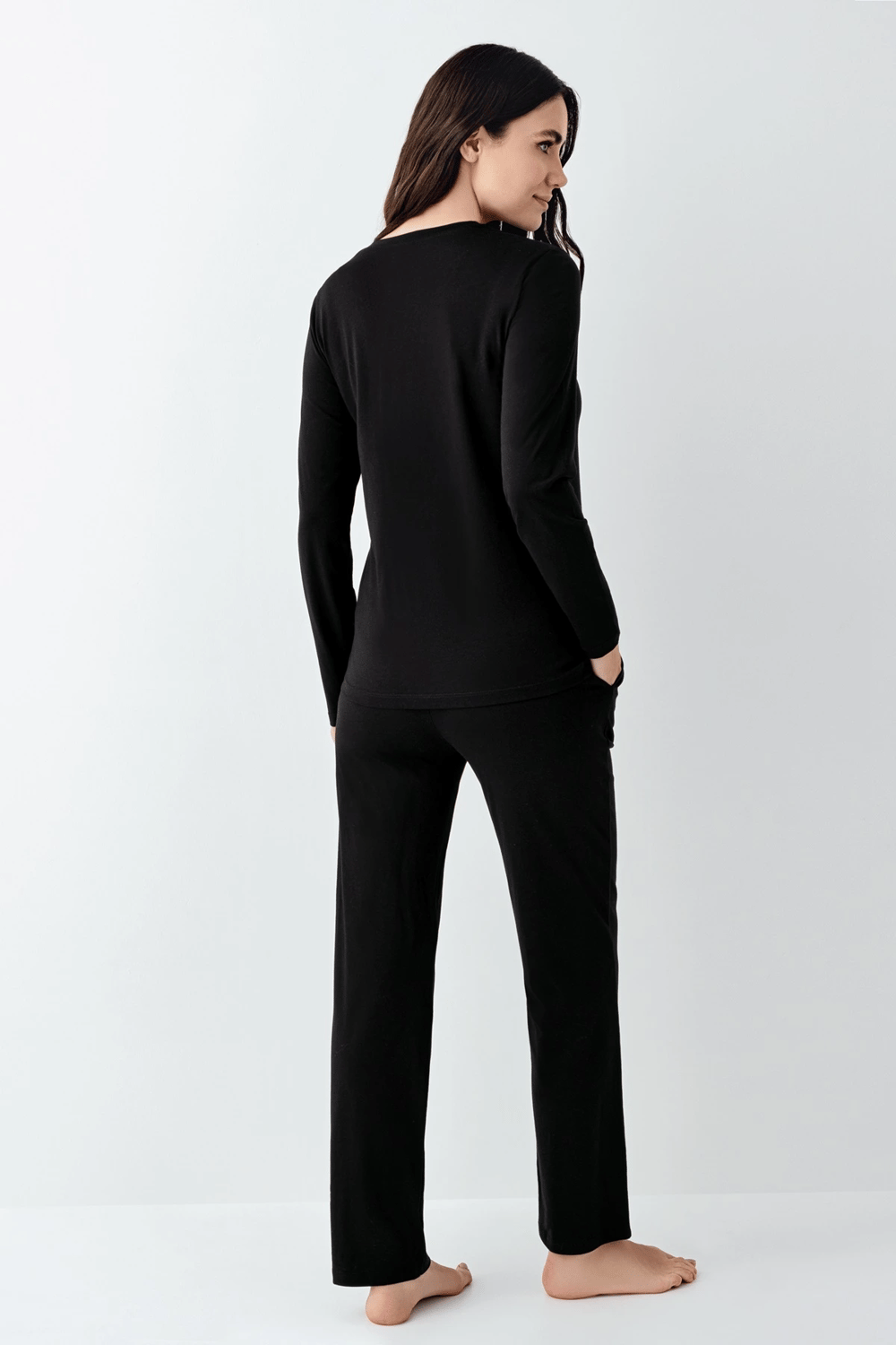 Pierre Cardin 9070-X Kadın Battal Uzun Kol Pijama Takım
