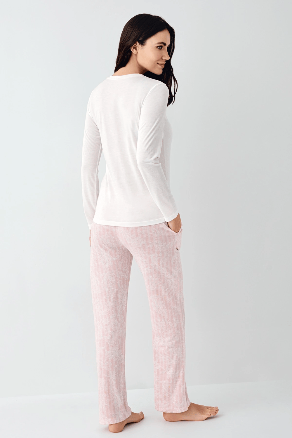 Pierre Cardin 9085-S Kadın Uzun Kol Pijama Takım