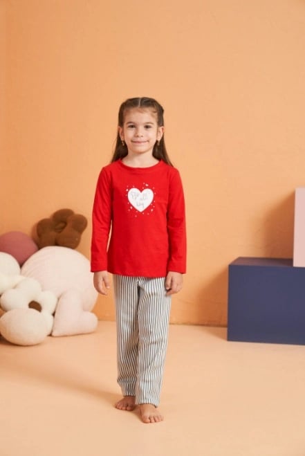 Pjs 28063 Çocuk Sıfır Yaka Pijama Takımı