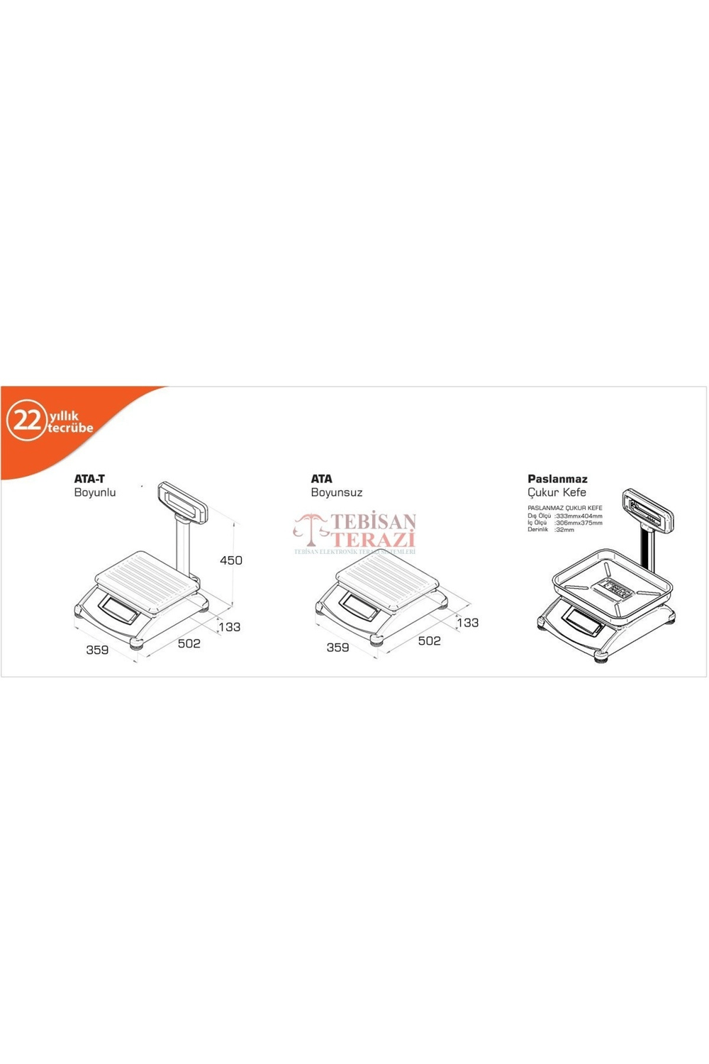 ATA BOYUNLU LCD 120 KG X 20 / 50 GR FİYAT HESAPLAMALI TERAZİ