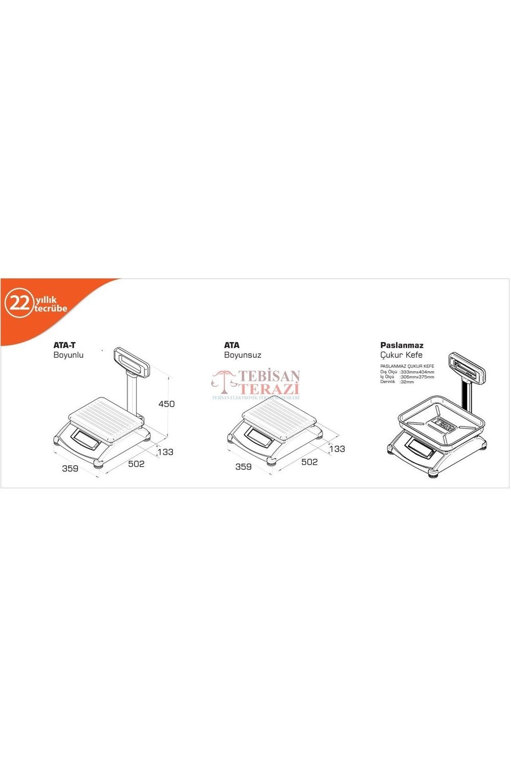 ATA LCD 120 KG X 20 / 50 GR FİYAT HESAPLAMALI TERAZİ