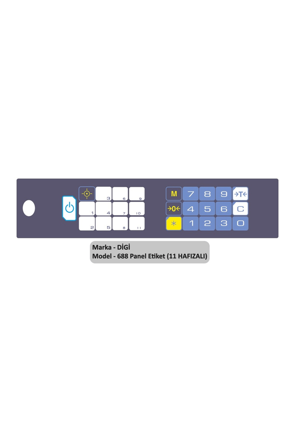 Digi 688 Panel Etiket 11 Hafızalı