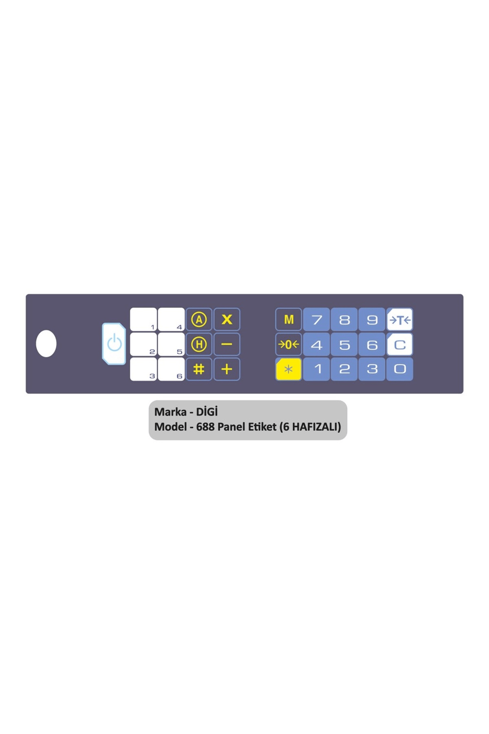 Digi 688 Panel Etiket 6 Hafızalı