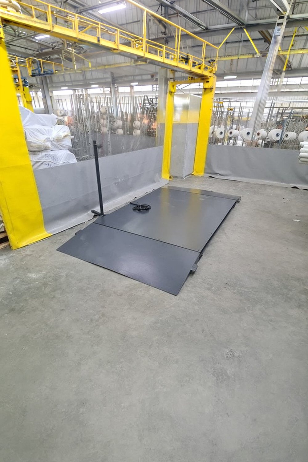 Düz Platform Çift Rampalı Kantar 120x120 Cm 3 Ton Şarjlı 4 Hücreli