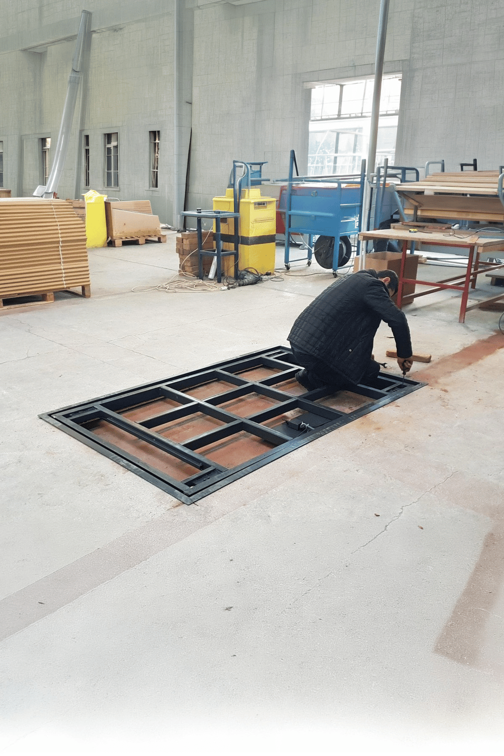 Düz Platform Gömme Baskül Kantar 3 Ton 150x150 Cm Özel Üretim