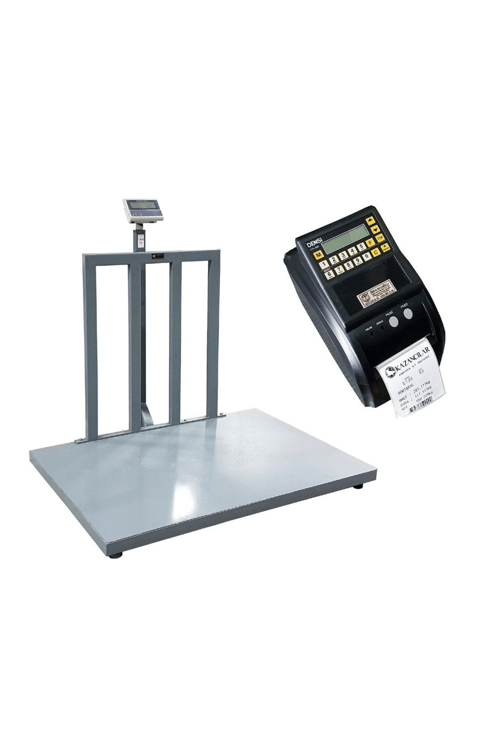 Etiket Yazıcılı Baskül 4 Hücreli 1500 Kg 100x150 Cm Özel Üretim
