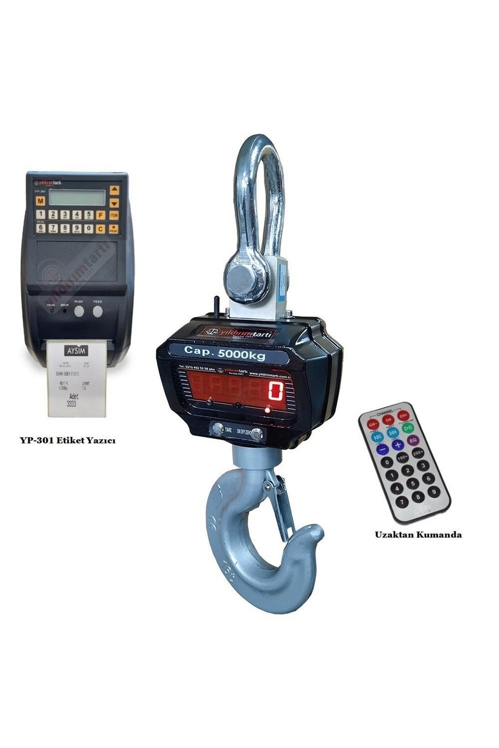 OCS-K 5 Ton Etiket Yazıcılı Vinç Baskül