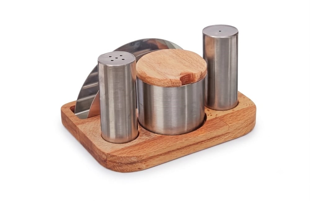 3LÜ TUZLUK TAKIMI BAHARATLIKLI PEÇETELİKLİ KBT-123 KISMET STEEL