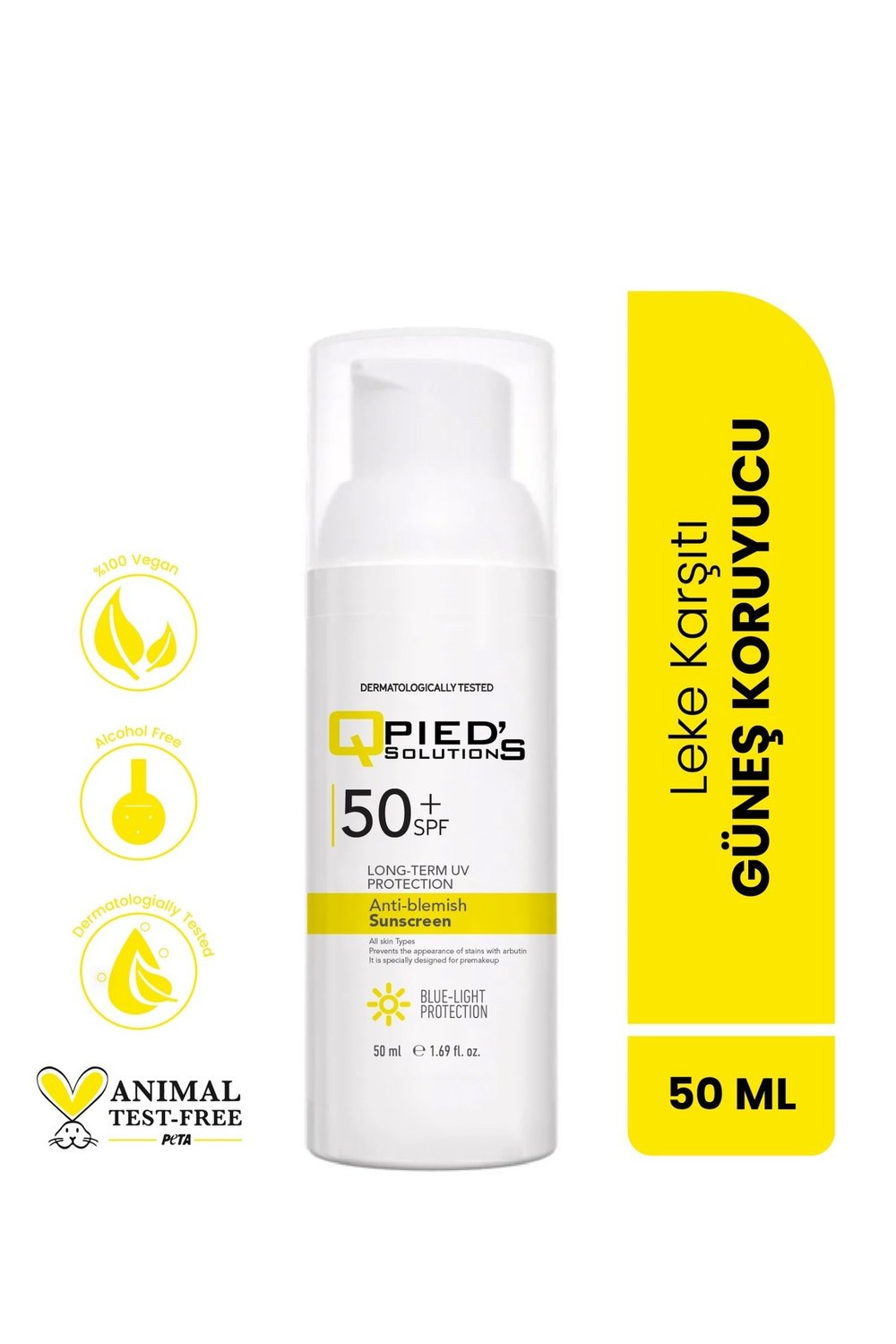 50 Spf Leke Karşıtı Yüksek Koruyucu Yüz Güneş Kremi 50 ml