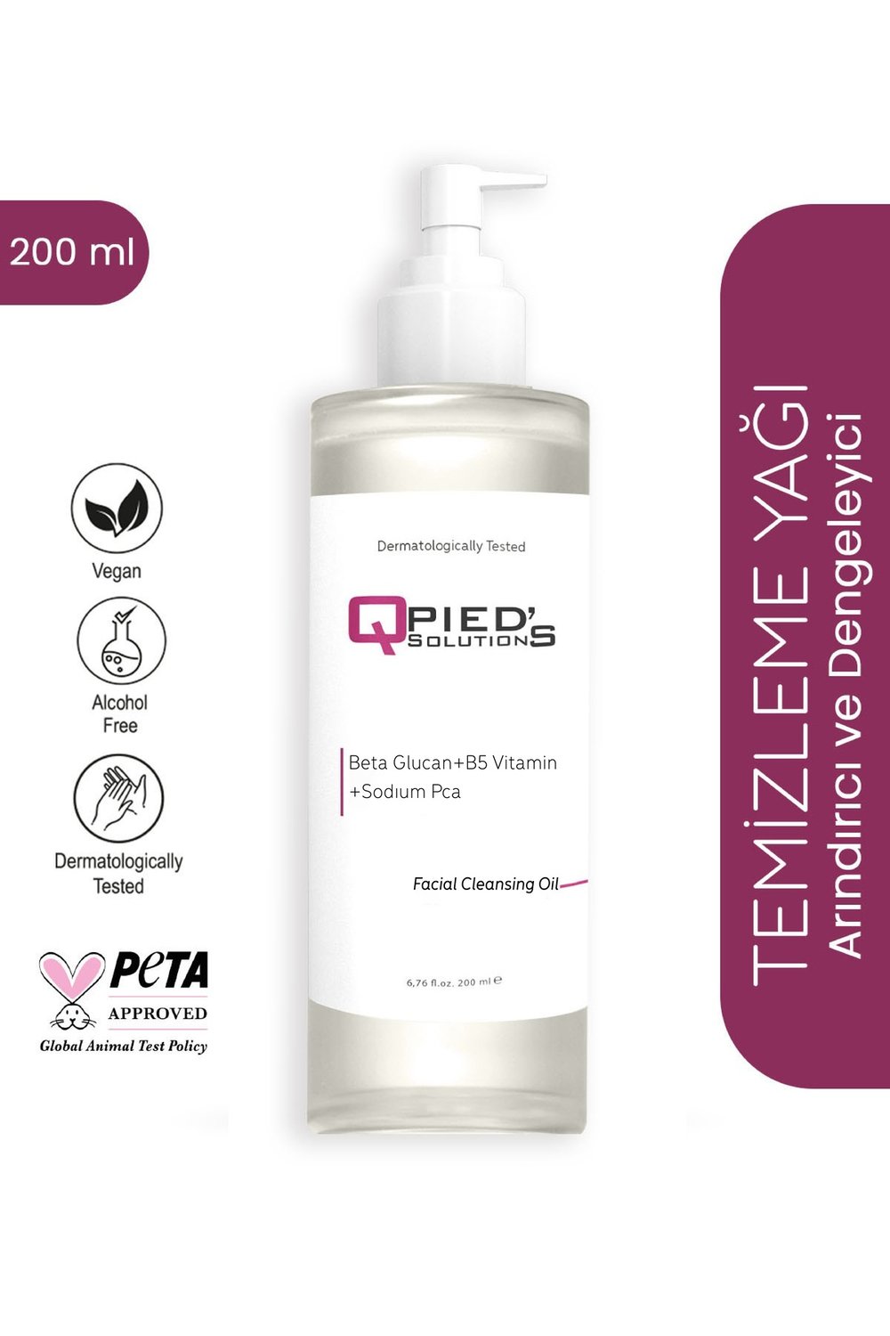 Siyah Nokta Karşıtı Yüz & Makyaj Temizleme Yağı 200 ml
