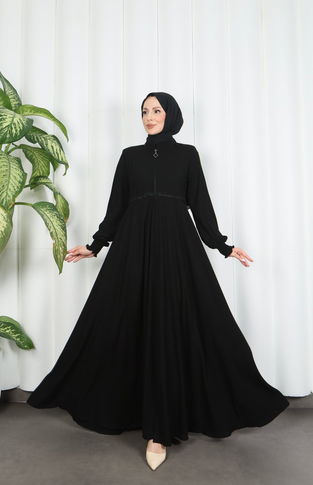Dantelli Mevlana Ferace Siyah HNT7011