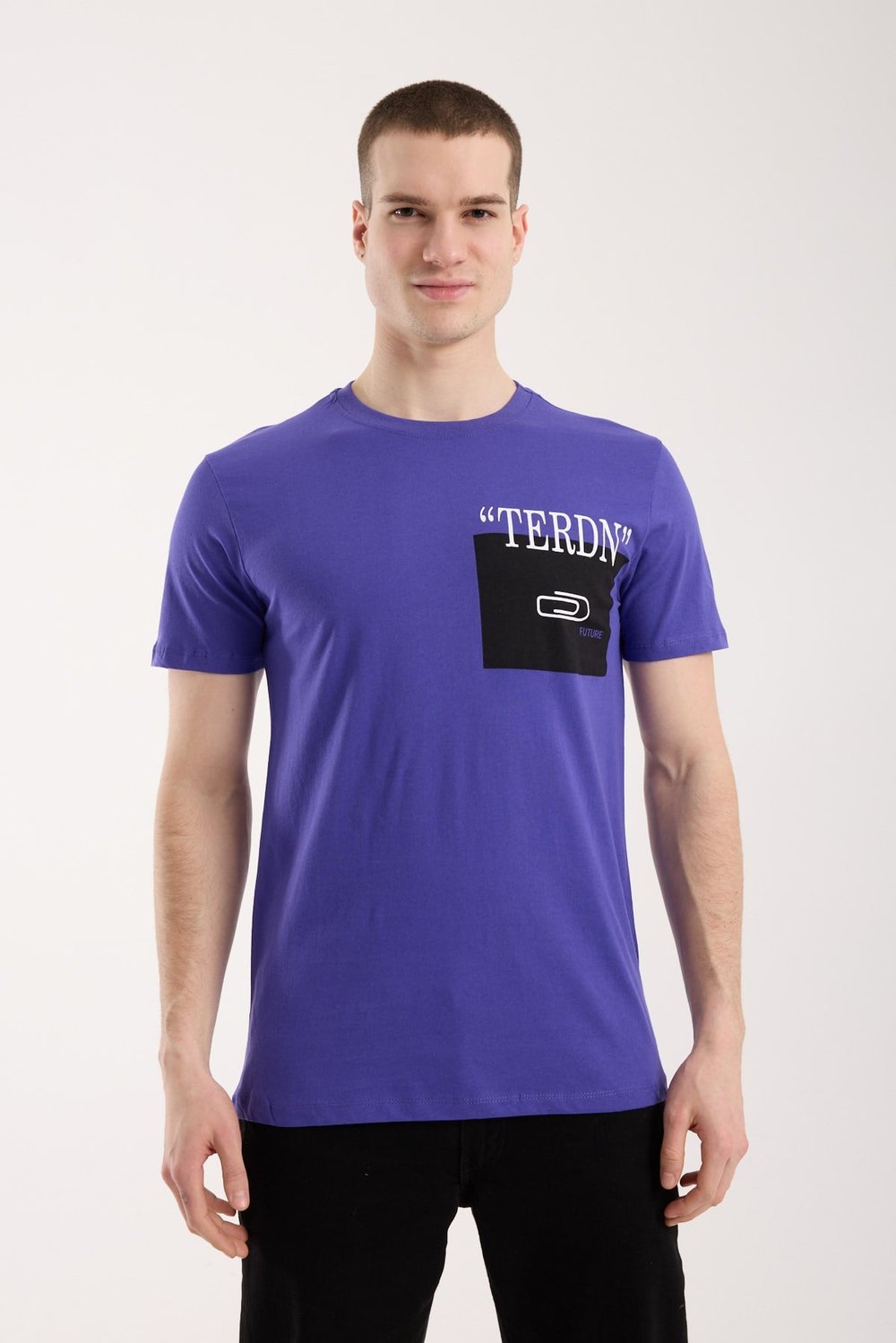 Erkek Baskılı T-Shirt Sportif Kesim Günlük Kullanım