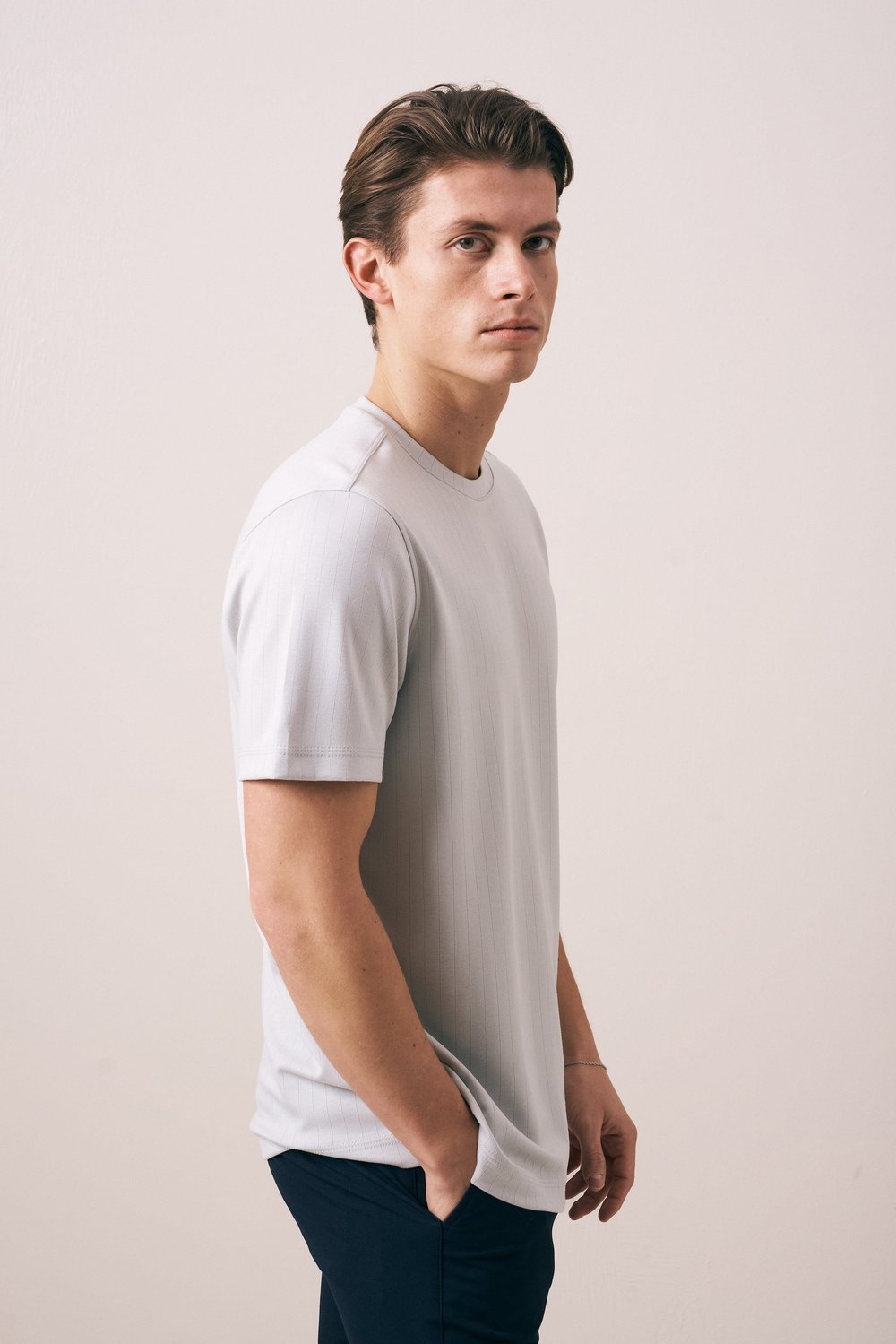 REGULAR FIT ÇİZGİLİ OYSHO ERKEK T-SHIRT