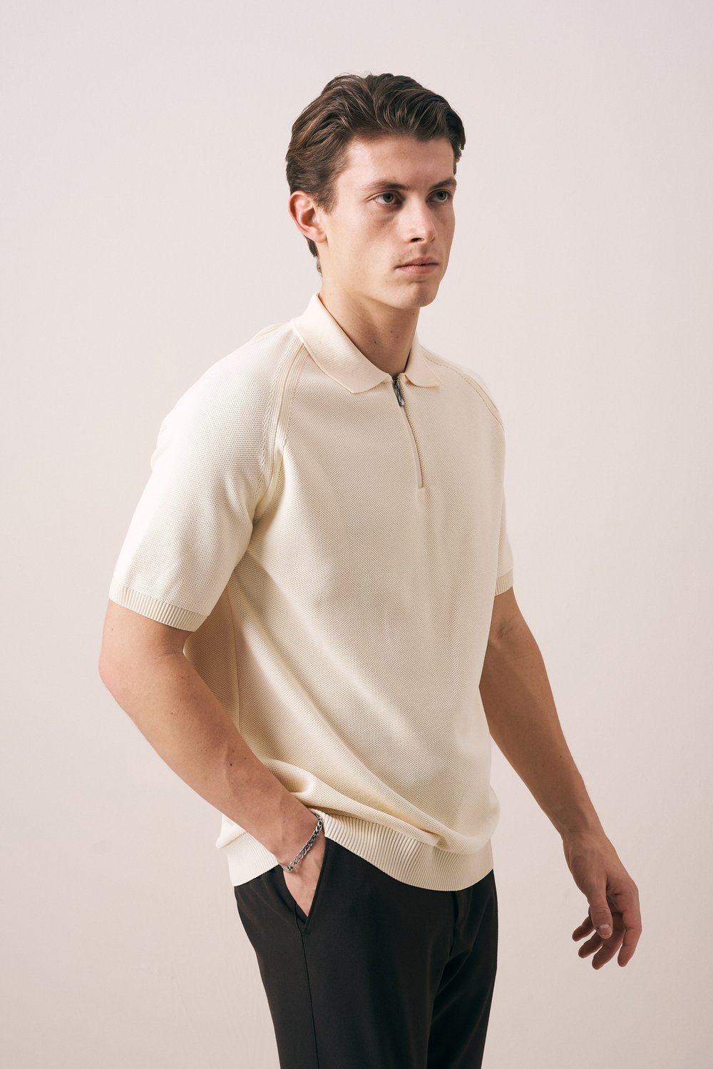 REGULAR FIT FERMUARLI POLO TRİKO T-SHIRT