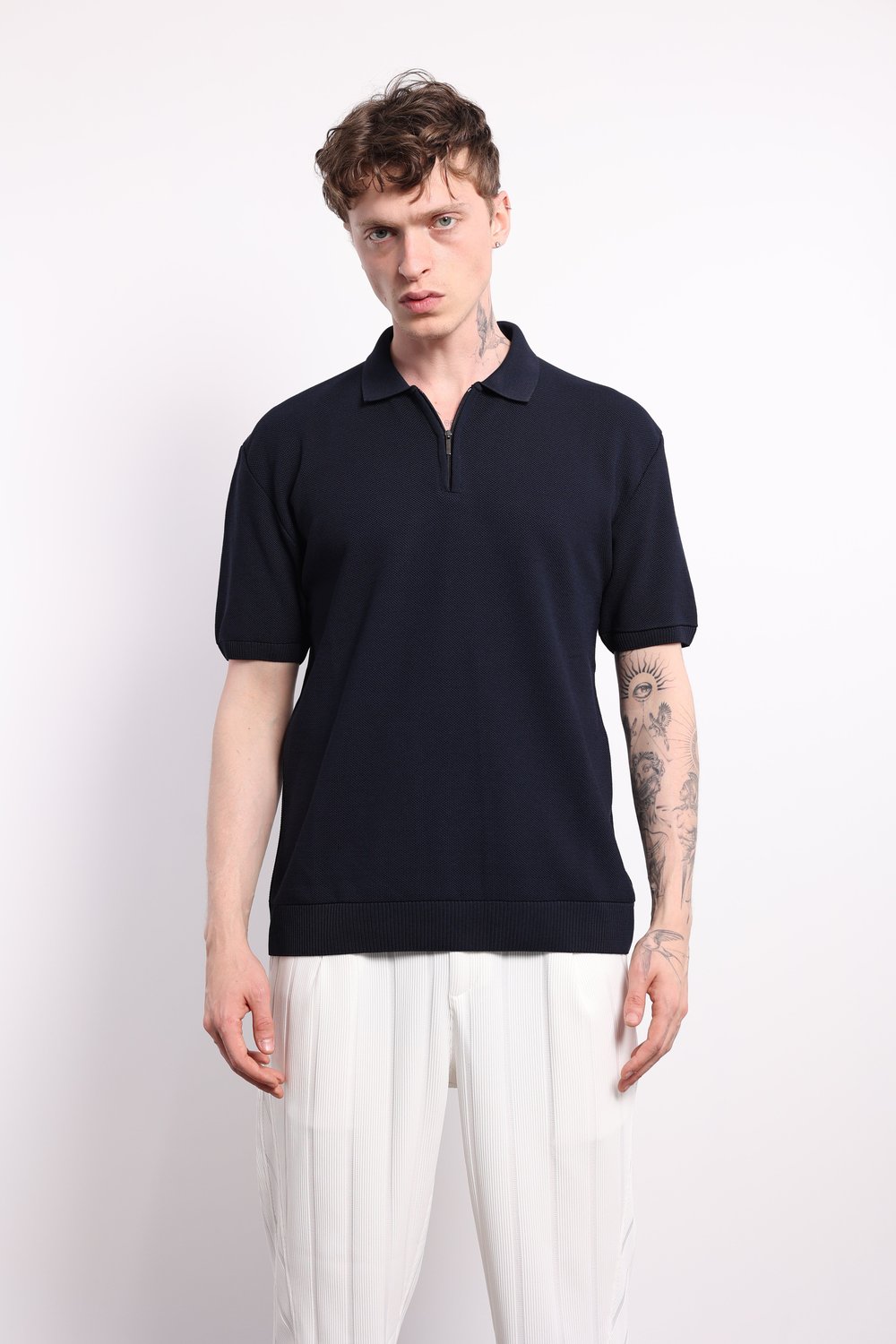 REGULAR FIT FERMUARLI POLO TRİKO T-SHIRT