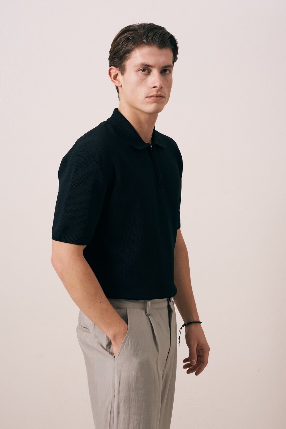 REGULAR FIT FERMUARLI POLO TRİKO T-SHIRT
