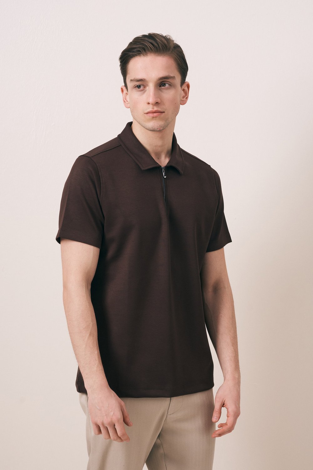 REGULAR FIT OYSHO FERMUARLI POLO T-SHIRT