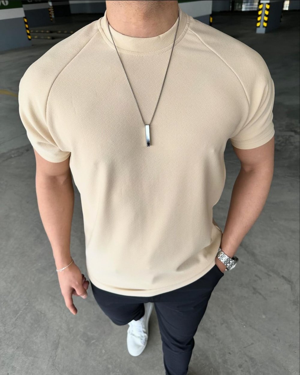 The Mass Krep Tshirt Krem