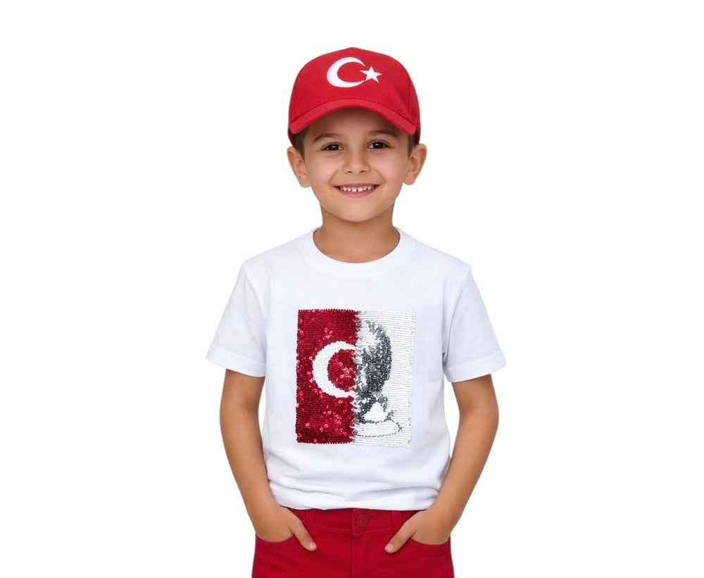 23 Nisan Gösteri Kıyafeti - Unısex Pullu Tişört