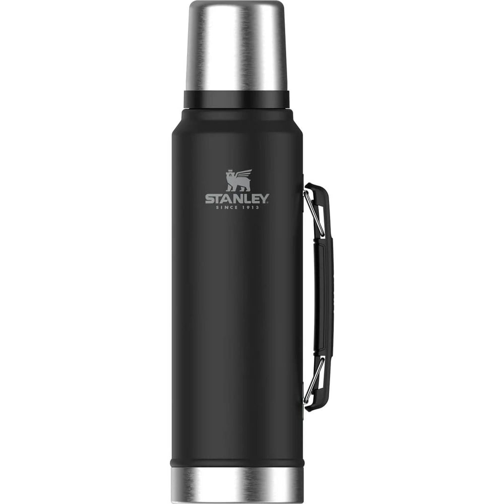 Stanley Klasik Vakumlu Çelik Termos 1 Lt Siyah - Matte Black Pebble