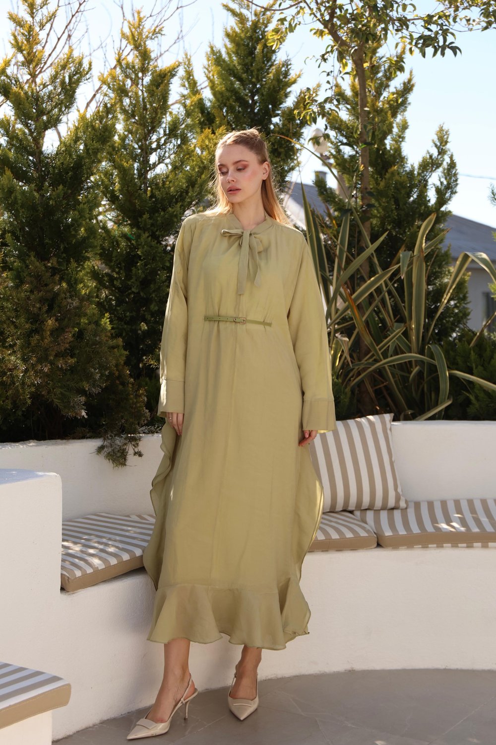 Hürrem Elbise Olive Yeşil