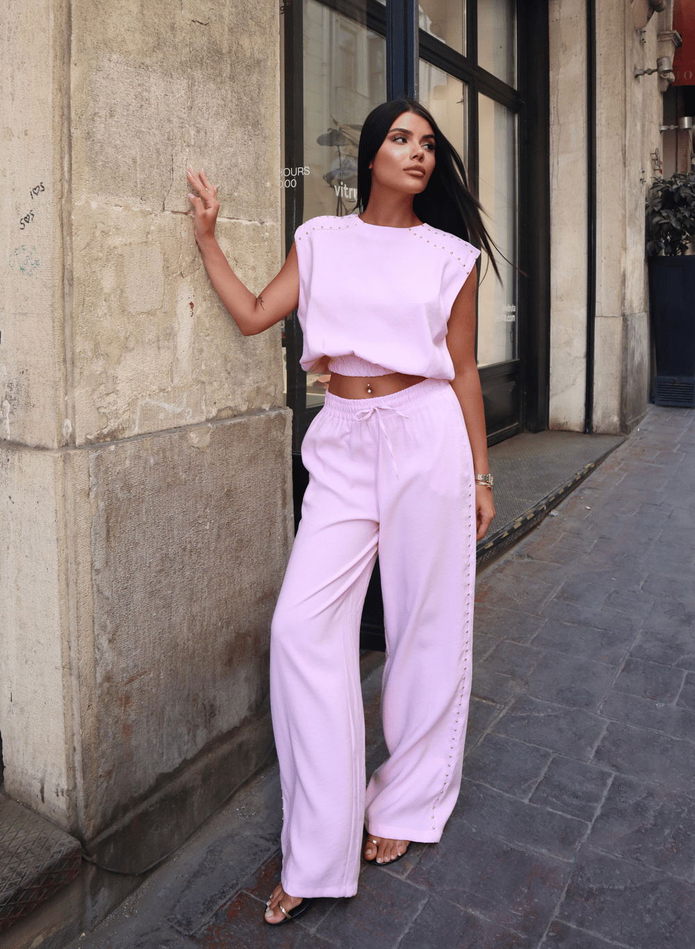 Maya Droplu Takım Pembe