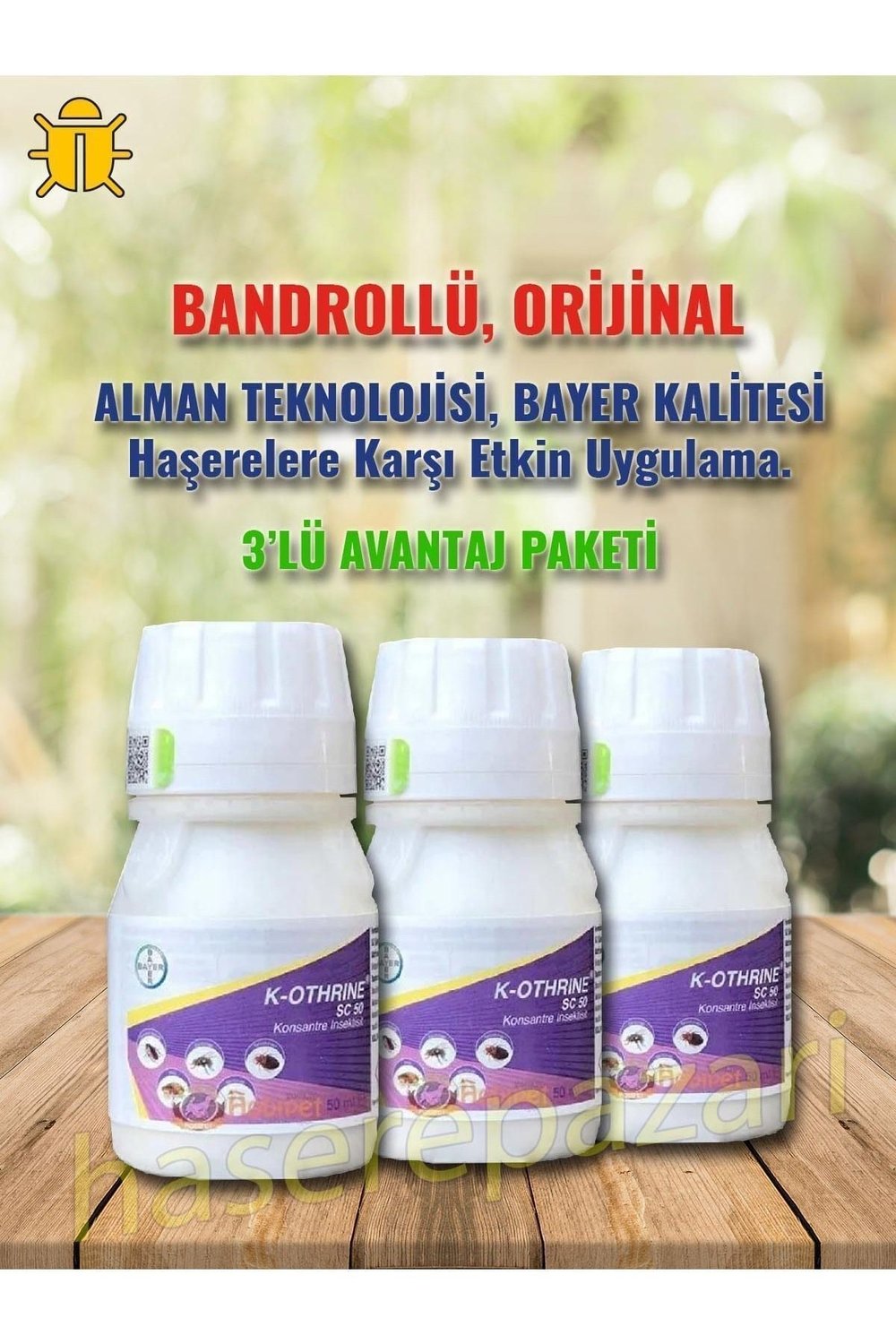 3lü K-othrine Envu Sc50 50cc Konsantre Genel Haşere Ilacı