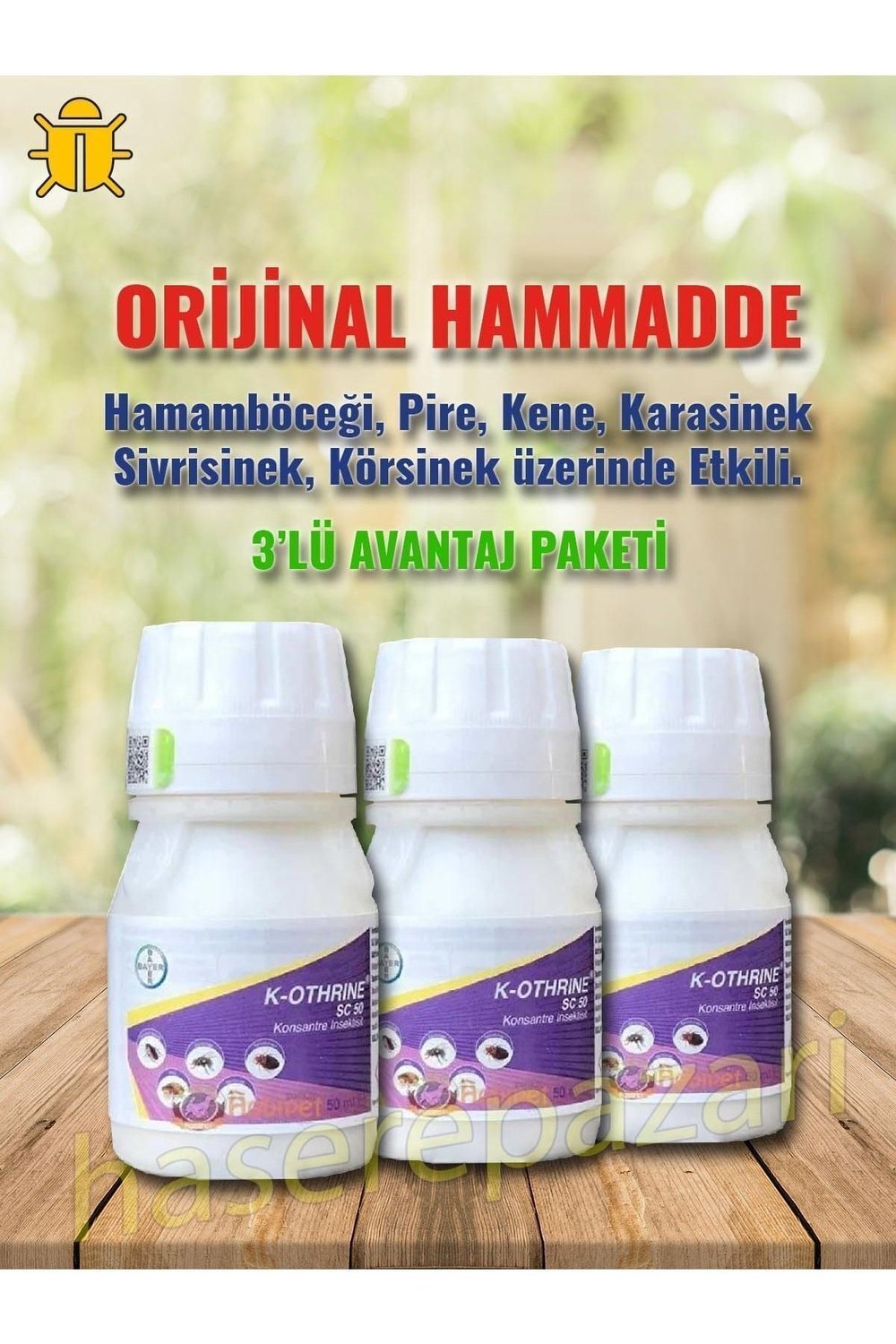3lü K-othrine Envu Sc50 50cc Konsantre Genel Haşere Ilacı