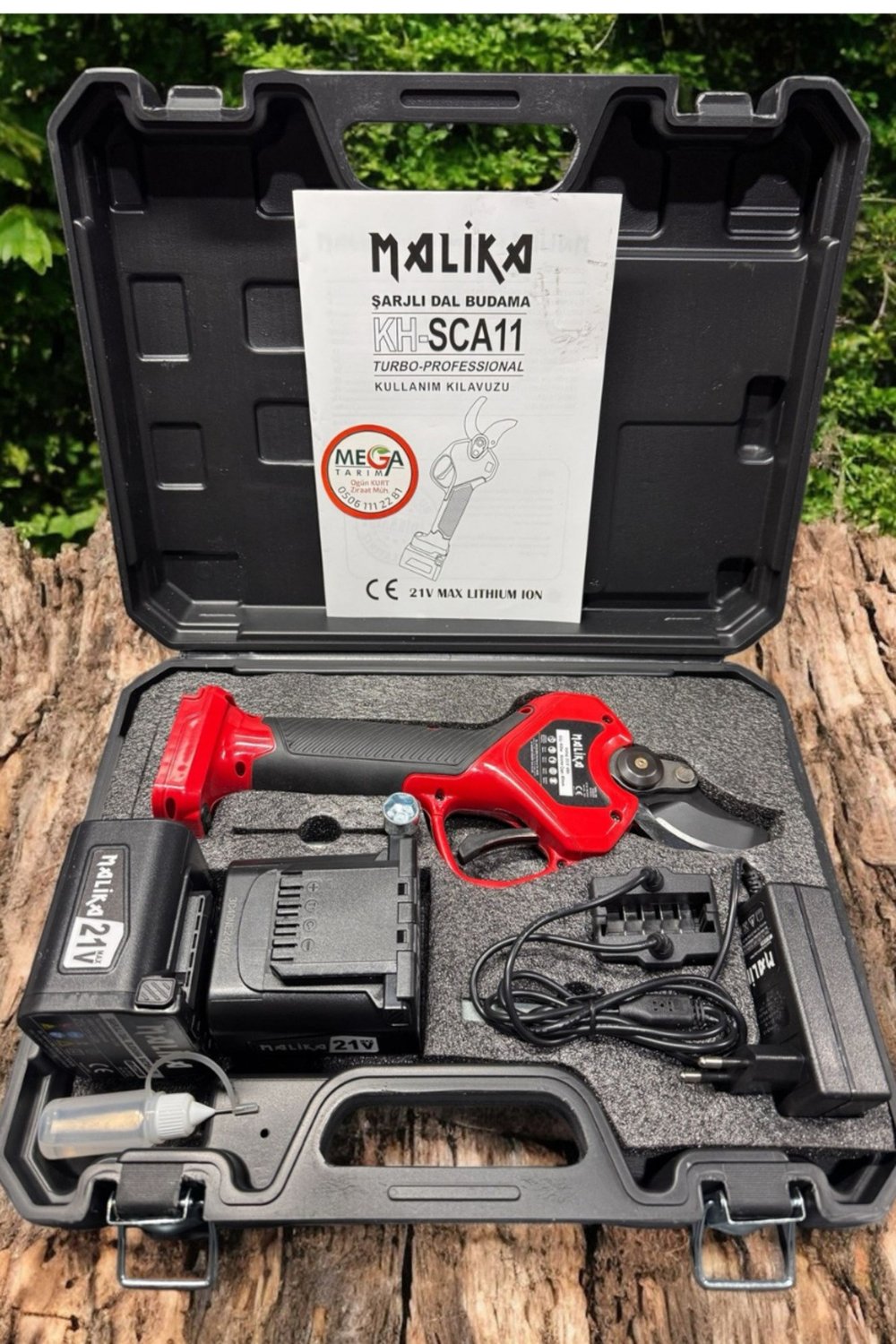 40mm Akülü Budama Makası 21 Volt 4 aH Çift Bataryalı Lithyum Pil