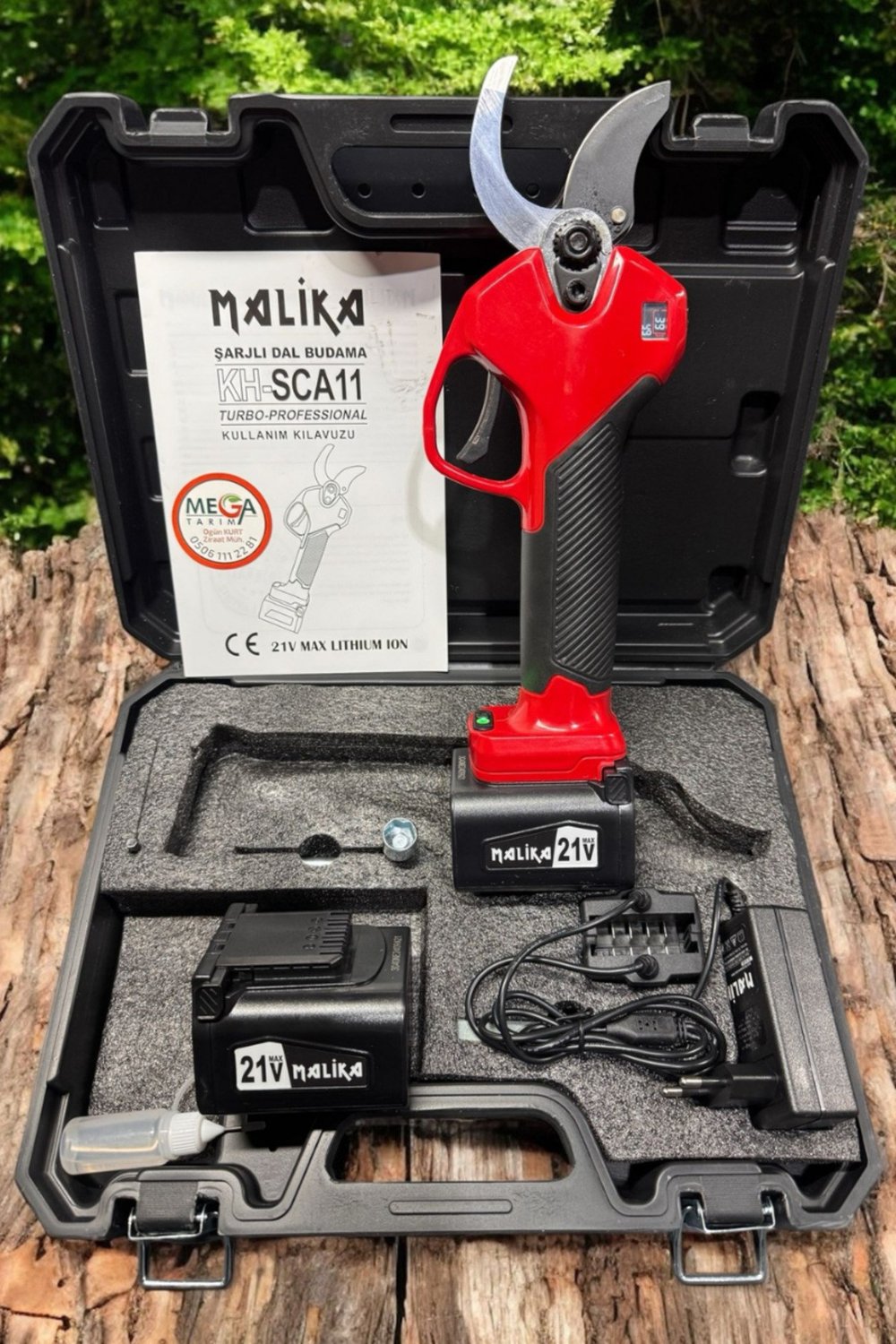 40mm Akülü Budama Makası 21 Volt 4 aH Çift Bataryalı Lithyum Pil