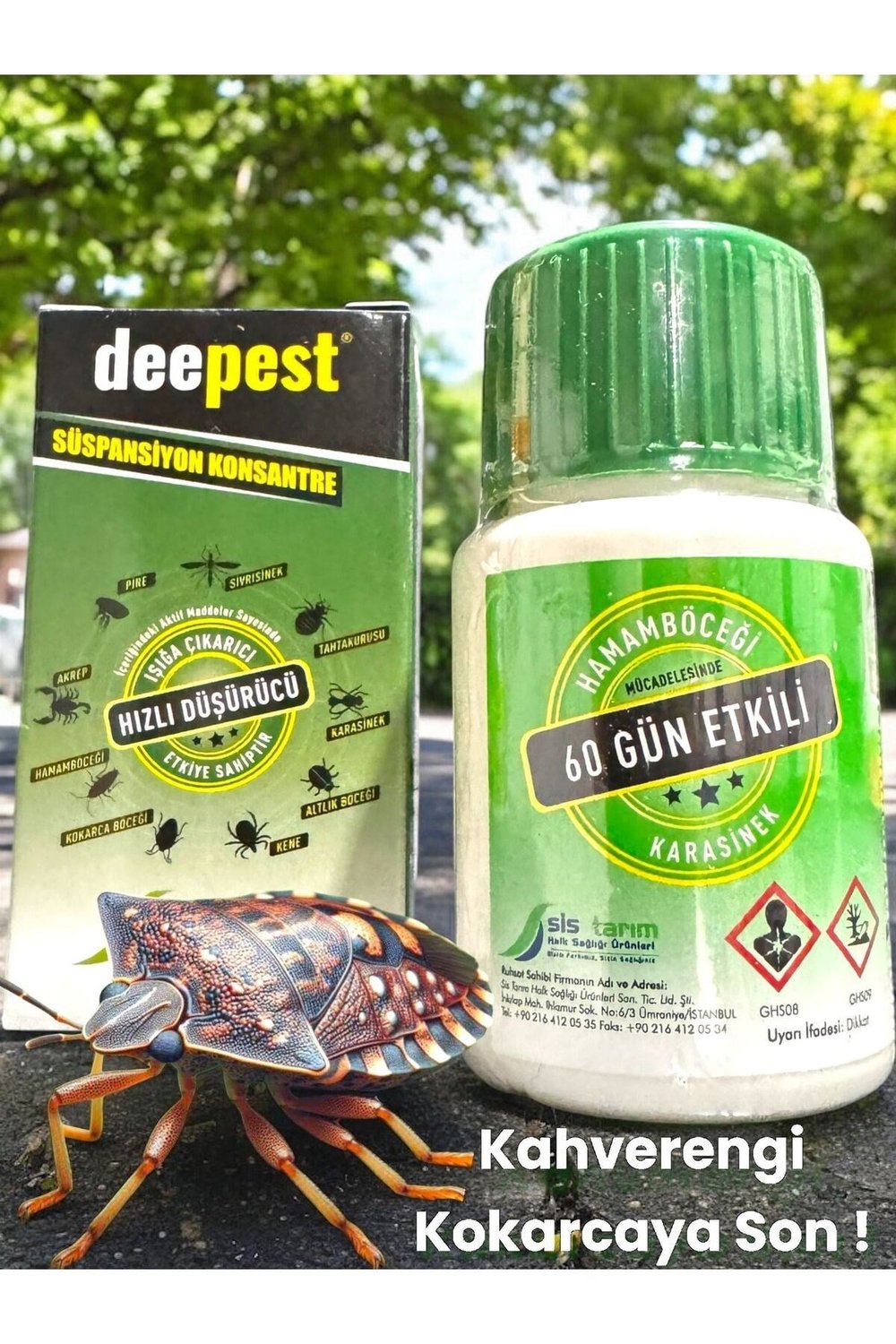 Deepest 3 Adet Ev Içinde Kullanılan Kahverengi Kokarca Kokusuz Böcek Ilacı