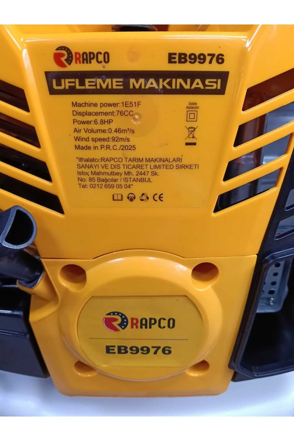 EB9976 MOTORLU YAPRAK ÜFLEME ve TOPLAMA MAKİNESİ 6,8 hp