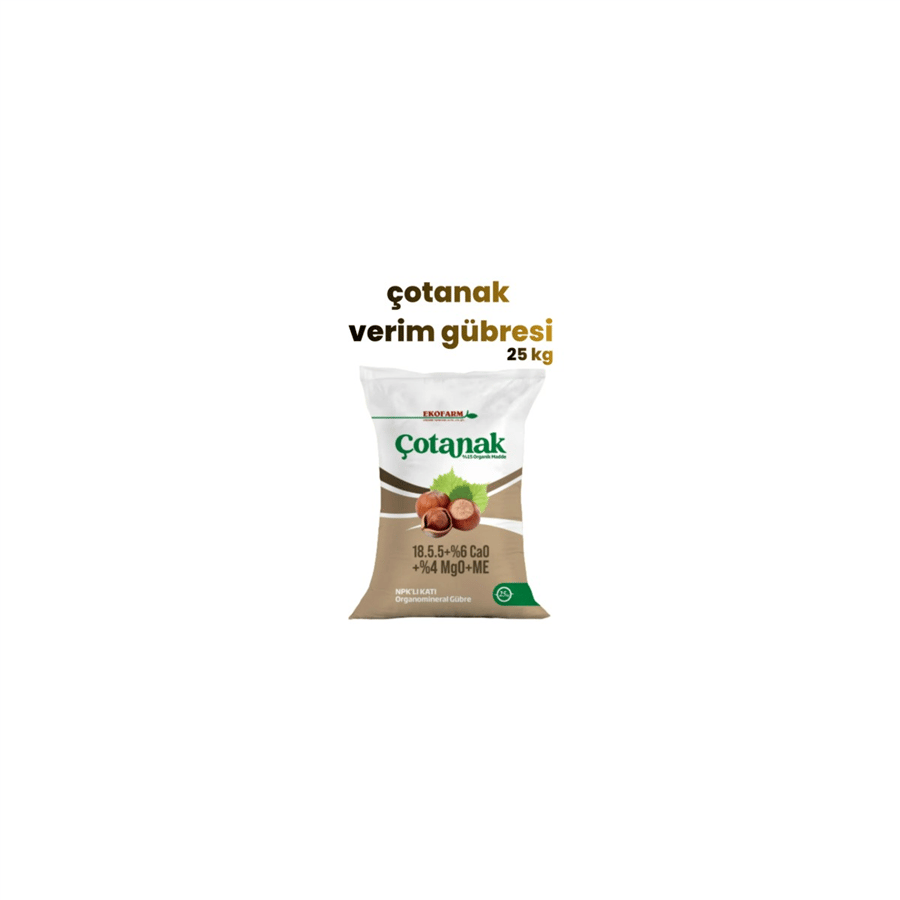 Ordu Mega Tarım Ekofarm Akıllı Çotanak 18.5.5+6 Cao+4 Mgo+15 Hf+Me Verim Gübresi 25 kg Mega Tarım