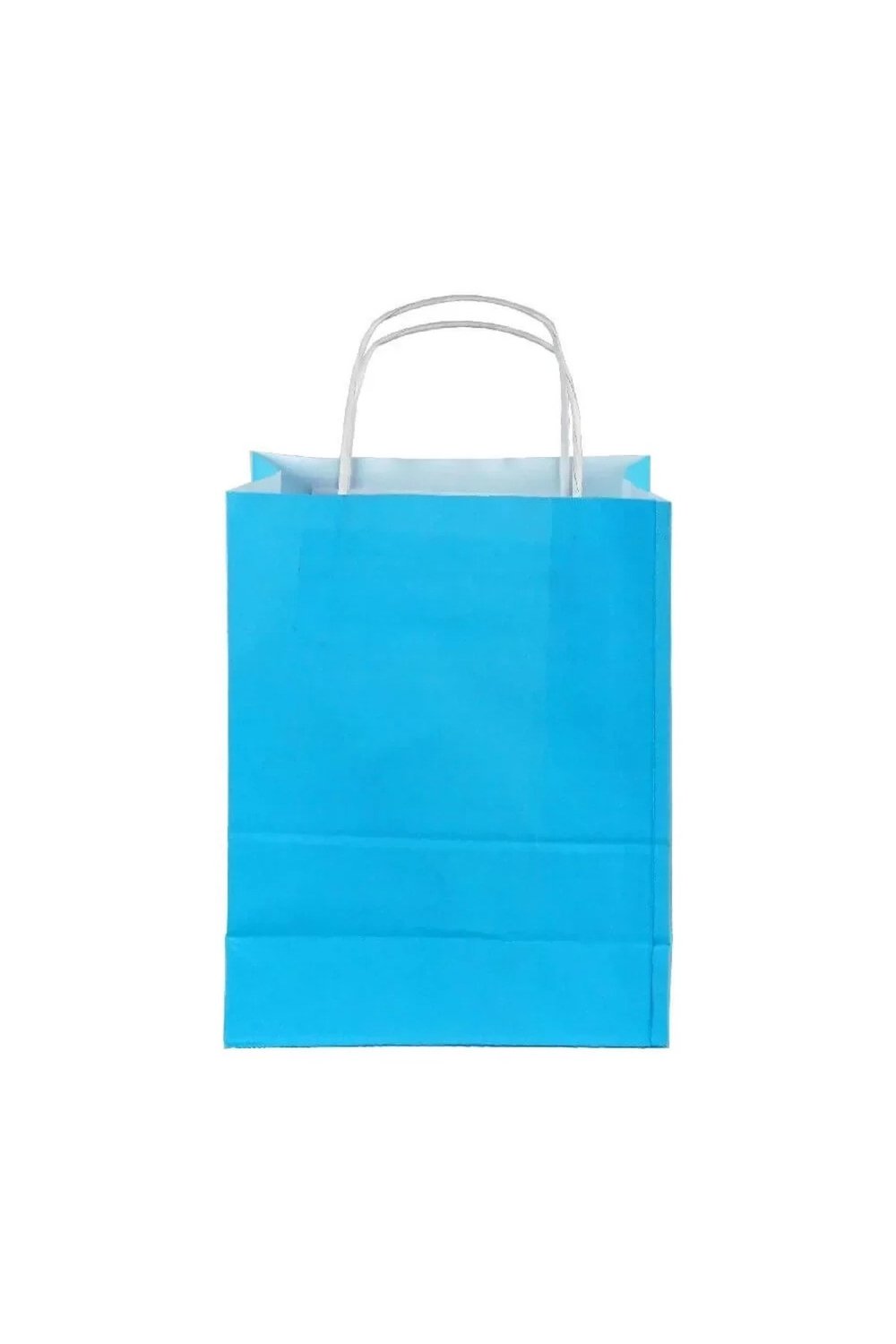 1.Kalite 22x6 Cm (12Adet) mavi Renkli Kraft Kagıt Çanta,Hediye Poşeti, Hediye Paketi, Kraft Çanta