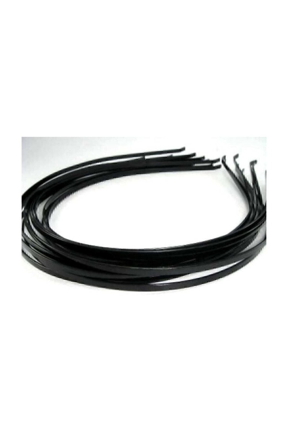 12 Adet Siyah Metal Tel Taç 3mm