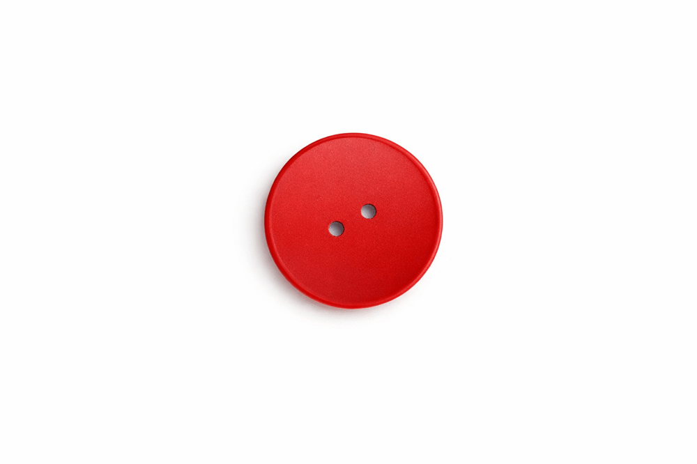 25mm Kırmızı Ahşap Düğme  50 Adet - Red Buttons Set, Wooden Button,  50 Pieces, 25mm